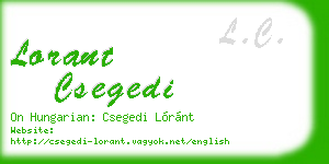 lorant csegedi business card